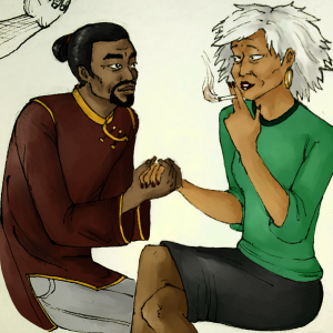 The Lady and Her Gentleman Suiter by Raff